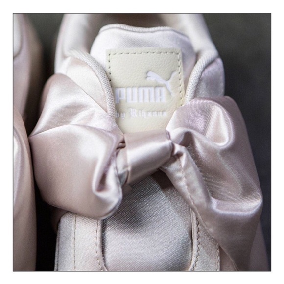 FENTY Puma x Rihanna Pale Pink Satin Bow Sneakers - Picture 6 of 6